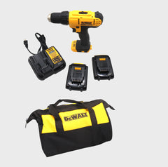 DEWALT 20V MAX Lithium‑Ion Cordless 1/2 in. Drill/Driver Kit with (2) 1.3Ah Batteries, Charger & Contractor Bag