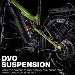 INTENSE RECON MX Adventure Adult L/XL Electric Mountain Bike with Shimano Steps E7000 Motor, 11-Speed Gears, 27.5" Wheels, DVO Suspension, 504 Wh Integrated Battery, Custom Rack and Bag Set Included