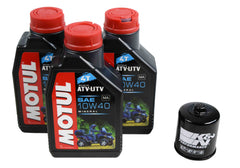 Motul 105878 10W-40 3 Liters Complete Engine Oil Change Kit w/ KN-303 KN Filter