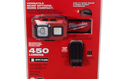 Milwaukee 2104 Spot Flood 450 Lumens Adjustable Hard Hat Headlamp Light