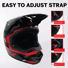 Fly Racing Kinetic Verdict Helmet – DOT/ECE 22.06 Approved – Lightweight MX Helmet with TFV Ventilation, Removable Liner & Helmet Bag X-Large (Black/Red/White)