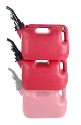 Fuelworx Red 2.5 Gallon Stackable Fast Pour Gas Fuel Cans CARB Compliant Made in The USA (2.5 Gallon Gas 2-Pack)