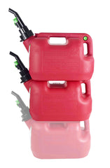 Fuelworx Red 2.5 Gallon Stackable Fast Pour Gas Fuel Cans CARB Compliant Made in The USA (2.5 Gallon Gas 2-Pack)