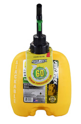 Fuelworx Yellow 5 Gallon Stackable Fast Pour Diesel Fuel Cans CARB Compliant Made in The USA (5 Gallon Diesel Cans Single)