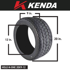 Kenda Hole-N-1 20x9-12 Single Golf Cart Tire with Kenda Key Chain Bottle Opener