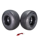 Kenda Hole-N-1 K389 18x8.5-8 Golf Cart Tire with 4-Ply Rating & Pre-Assembled Semi-Gloss Black Wheel with Keychain Hole in one 18/8.5/8 - 2-Pack