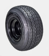 Kenda Hole-N-1 K389 18x8.5-8 Golf Cart Tire with 4-Ply Rating & Pre-Assembled Semi-Gloss Black Wheel with Keychain Hole in one 18/8.5/8 - 2-Pack