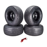 Kenda Hole-N-1 K389 18x8.5-8 Golf Cart Tire with 4-Ply Rating & Pre-Assembled Semi-Gloss Black Wheel with Keychain - Hole in one 18/8.5/8 - 4-Pack