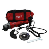 Milwaukee 6142-30 4-1/2" 11A Small Angle Grinder, Lock on, Overload Protection