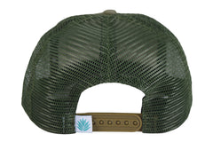 Sendero Provisions Co. Bird Hunter Adjustable Snapback Hat with Woven Patch & Mesh Back for Breathability (Jalapeno/Olive) - One Size