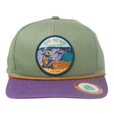 Sendero Provisions Co. Big Bend National Park Adjustable Snapback Rope Hat with Woven Patch & Topographic Map Undervisor (Sage/Lilac) - One Size