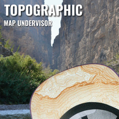 Sendero Provisions Co. Big Bend National Park Adjustable Snapback Rope Hat with Woven Patch & Topographic Map Undervisor (Sage/Lilac) - One Size