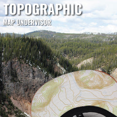 Sendero Provisions Co. Yellowstone National Park Adjustable Snapback Rope Hat with Woven Patch & Topographic Map Undervisor (Charcoal/Pumpkin) - One Size