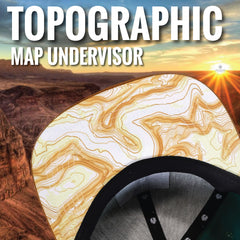 Sendero Provisions Co. Zion National Park Adjustable Snapback Rope Hat with Woven Patch & Topographic Map Undervisor (Dark Green/Golden Brown) - One Size