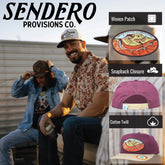 Sendero Provisions Co. Grand Canyon National Park Adjustable Snapback Rope Hat with Woven Patch & Topographic Map Undervisor (Wine/Khaki) - One Size