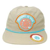 Sendero Provisions Co. Keepin' It Reel Adjustable Snapback Hat with Screen Printed Patch & Braided Rope (Khaki) - One Size