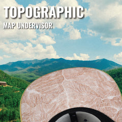 Sendero Provisions Co. Smoky Mountain National Park Adjustable Snapback Rope Hat with Woven Patch & Topographic Map Undervisor (Storm/Honey) - One Size