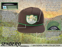 Sendero Provisions Co. Shenandoah National Park Snapback Hat (Dark Brown)