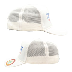 Sendero Provisions Co. Cowboy Adjustable Snapback Foam Trucker Hat with Embroidered Logo & Mesh back (White/Red/Blue) - One Size