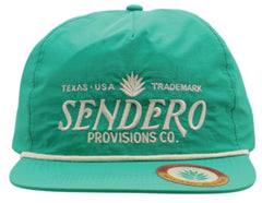 Sendero Provisions Co. Outdoor Adjustable Snapback Rope Hat with Embroidered Logo Design (Teal) - One Size