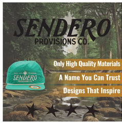 Sendero Provisions Co. Outdoor Adjustable Snapback Rope Hat with Embroidered Logo Design (Teal) - One Size