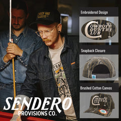 Sendero Provisions Co. Cowboy Country Club Snapback Hat, Camo, One Size