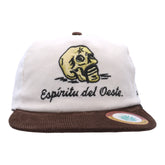 Sendero Provisions Co. Del Oeste Adjustable Snapback Hat - Cream/Brown, Embroidered Design, Structured 5-Panel Cotton Twill Cap for Outdoor Adventures