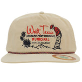 Sendero Provisions Co. West Texas Municipal Adjustable Snapback Hat with Embroidered Design (Cream) - One Size