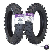 Hoosier Racing Tire Set: 70/100-10 IMX30 & 80/100-12 IMX30 Tube Tires & Keychain