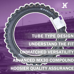 Hoosier Racing Tire 60/100-12 MX30 65cc Dirt Bike Front Tube Type Tire with Hoosier Keychain
