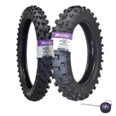 Hoosier Racing Tire Set: 70/100-17 MX30 & 90/100-14 IMX30 Tube Tires & Keychain