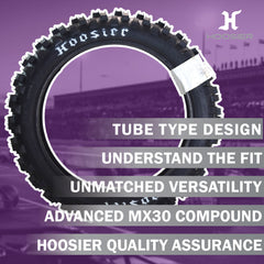 Hoosier Racing Tire 110/90-19 IMX20 C100 125, 250, 450cc Dirt Bike Rear Tire with Hoosier Keychain