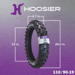 Hoosier Racing Tire 120/80-19 IMX30 C100 250, 450cc Dirt Bike Rear Tube Type Tire with Hoosier Keychain