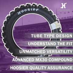 Hoosier Racing Tire 120/80-19 IMX30 C100 250, 450cc Dirt Bike Rear Tube Type Tire with Hoosier Keychain