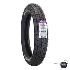 Hoosier Racing Tire 130/80-19 FT30 Flat Track Dirt Bike Front Tube Type Tire with Hoosier Keychain
