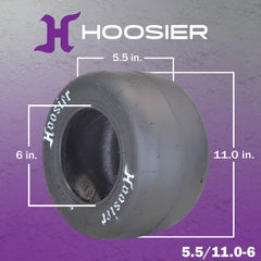 Hoosier 5.5/11.0-6 Slick Tire (12550EB1) for Electric One Wheel Hoverboards, Skateboards, & Unicycles; Fits Onewheel + XR, Onewheel +, Original Onewheel, & S Series Models (11.0x5.5-6)