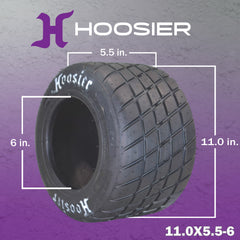 Hoosier 11.0x5.5-6 Treaded Tire (12900EB1) for Electric One Wheel Hoverboards, Skateboards, MonoRide, & Unicycles; Fits Onewheel GT & S Series Models (5.5/11.0-6)