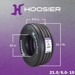 Hoosier 3 Wheeler Front Tire 21.0X6.0-10 Rib - 16105T20 for ATV Tire & Off-Road Racing with Hoosier Keychain