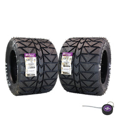 Hoosier Flat Track & TT (Tourist Trophy) Tire 18.0X11.0-10 - 16110T10 for ATV Tire & Off-Road Racing with Hoosier Keychain (2 Pk)