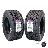 Hoosier Flat Track & TT (Tourist Trophy) Tire 18.5x6.0-10 - 16130T10 for ATV Tire & Off-Road Racing with Hoosier Keychain (2-Pack)