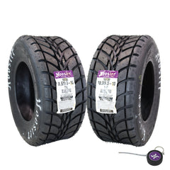 Hoosier Flat Track & TT (Tourist Trophy) Tire 18.5x6.0-10 - 16130T10 for ATV Tire & Off-Road Racing with Hoosier Keychain (2-Pack)