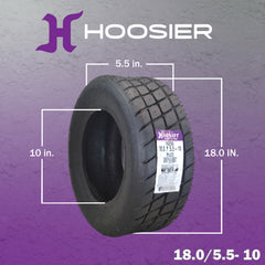 Hoosier Flat Track & TT Tire 18.0X5.5-10 CAB RD20 - 16250RD20 for ATV Off-Road Racing with Hoosier Keychain