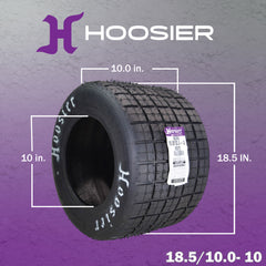 Hoosier Flat Track & TT (Tourist Trophy) Tire 18.0X10.0-10 CB - 16300RD20 for ATV Tire & Off-Road Racing with Hoosier Keychain