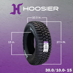 Hoosier UTV Tires 30.0X10.0-15 - 16510M550 for Side by Side & Off-Road Racing Use with Hoosier Keychain (2-Pack)
