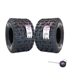 Hoosier ATV MX Rear Tires 18.0X10.0-8 16700MX150 for Motocross Off-Road Racing with Hoosier Keychain (2-Pack)