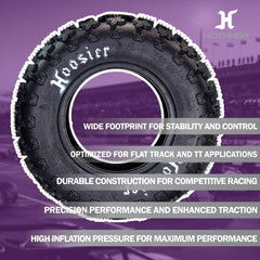 Hoosier ATV Tire Set with (2) 21.0X7.0-10 XC200 Front & (2) 20.0X11.0-9 XC175 Rear Tires for Off-Road Racing with Hoosier Keychain (4-Pack)