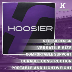 Hoosier Foam Seat Cushion - Purple and Black with Hoosier Brand Logo 14"x14"x2" - 24016000 with Hoosier Keychain Included