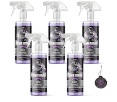 Hoosier Momma 16oz Car Tire Shine - Long-Lasting, High-Gloss Formula Enhances Tires with a Wet-Look Shine - Repels Dirt & Protects Rubber - Easy Spray-On for a Showroom Finish(5-Pack)