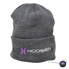 Hoosier Upshift Charcoal Gray Beanie Stocking Cap Hat w/ Hoosier Brand Logo with Hoosier Keychain