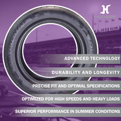 Conti by Hoosier Racing Tire 245/40R17 95W XL CONTACT FORCE - Ultra-High Track Performance Tire with Hoosier Keychain (2 Pack)